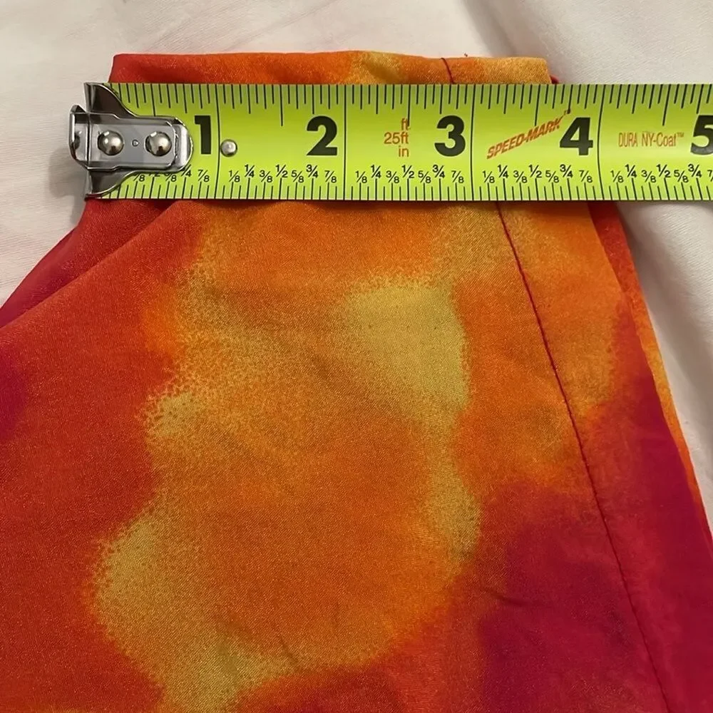 Catalina Vintage Tie Dye Swim Shorts Womens Large Y2K Pink High Waisted Nylon - Picture 7 of 9